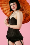 Steel Boned Jacquard Floral Corset 