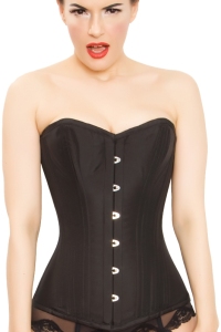 Waist Training Long Length Overbust Corset In Black